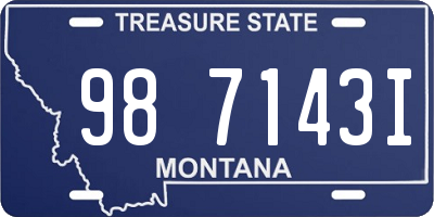 MT license plate 987143I