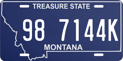 MT license plate 987144K