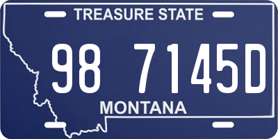 MT license plate 987145D