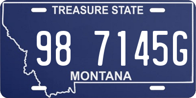 MT license plate 987145G