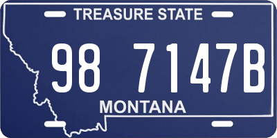 MT license plate 987147B