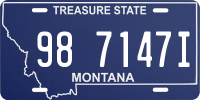 MT license plate 987147I