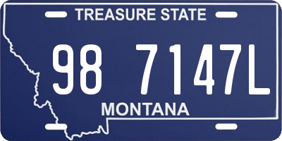 MT license plate 987147L