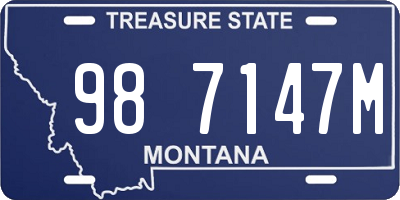 MT license plate 987147M
