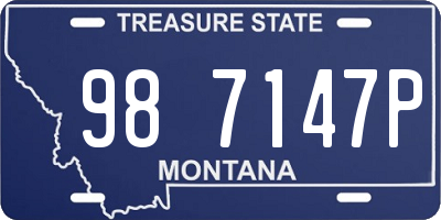 MT license plate 987147P