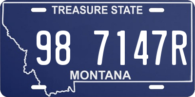 MT license plate 987147R