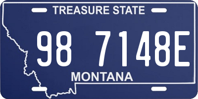 MT license plate 987148E