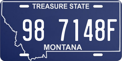 MT license plate 987148F