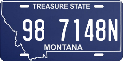 MT license plate 987148N