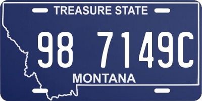 MT license plate 987149C