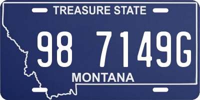 MT license plate 987149G