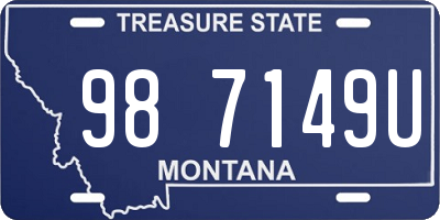 MT license plate 987149U