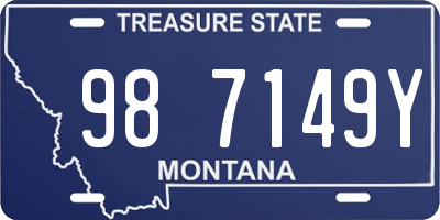 MT license plate 987149Y