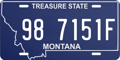 MT license plate 987151F