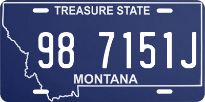 MT license plate 987151J