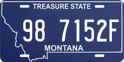 MT license plate 987152F