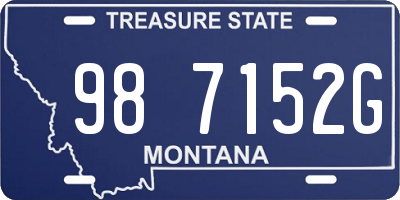 MT license plate 987152G