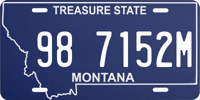 MT license plate 987152M