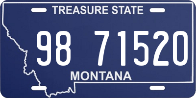 MT license plate 987152O