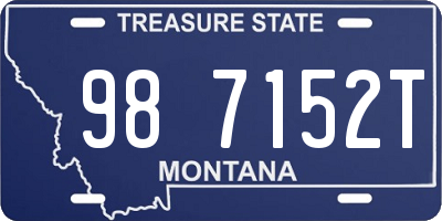 MT license plate 987152T