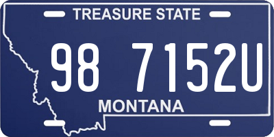 MT license plate 987152U