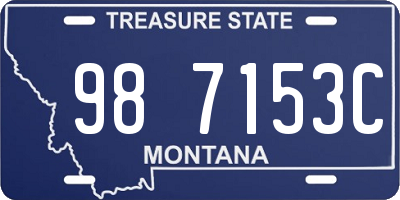 MT license plate 987153C