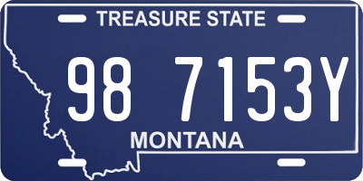 MT license plate 987153Y