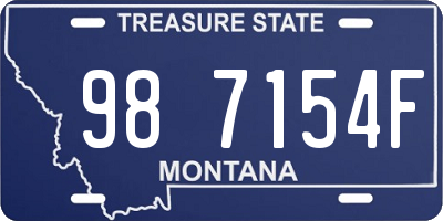 MT license plate 987154F