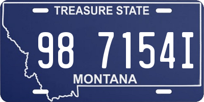 MT license plate 987154I