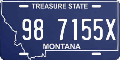 MT license plate 987155X