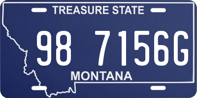 MT license plate 987156G