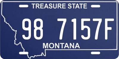 MT license plate 987157F