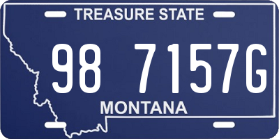 MT license plate 987157G