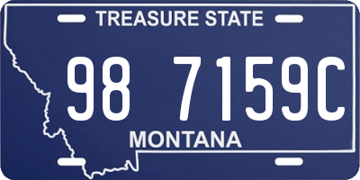 MT license plate 987159C