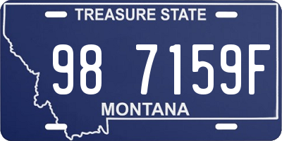 MT license plate 987159F