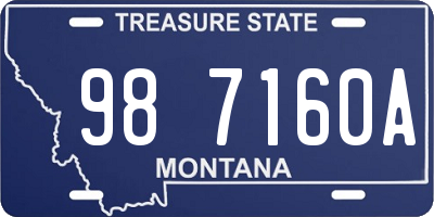 MT license plate 987160A