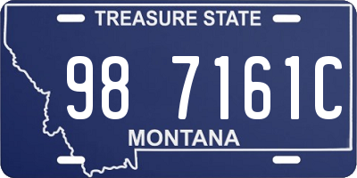 MT license plate 987161C