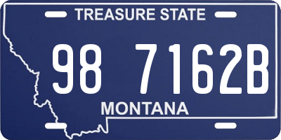 MT license plate 987162B