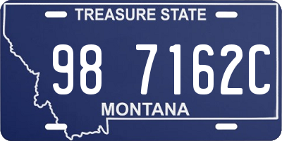 MT license plate 987162C