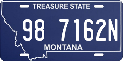 MT license plate 987162N