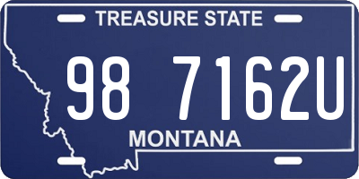 MT license plate 987162U