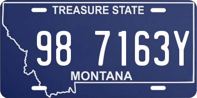 MT license plate 987163Y