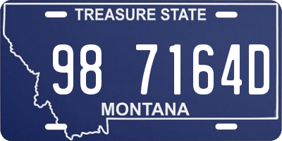 MT license plate 987164D