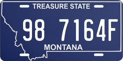 MT license plate 987164F