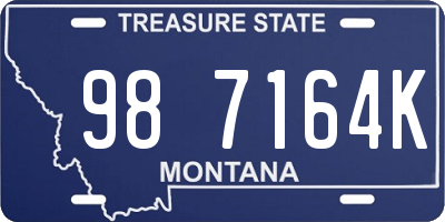 MT license plate 987164K