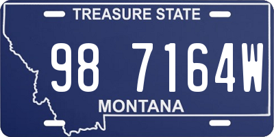 MT license plate 987164W