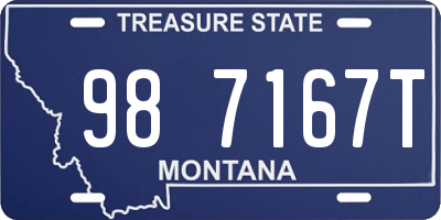MT license plate 987167T