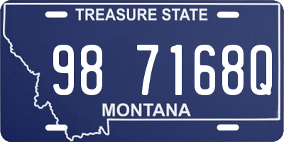 MT license plate 987168Q
