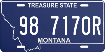 MT license plate 987170R