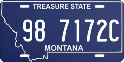 MT license plate 987172C